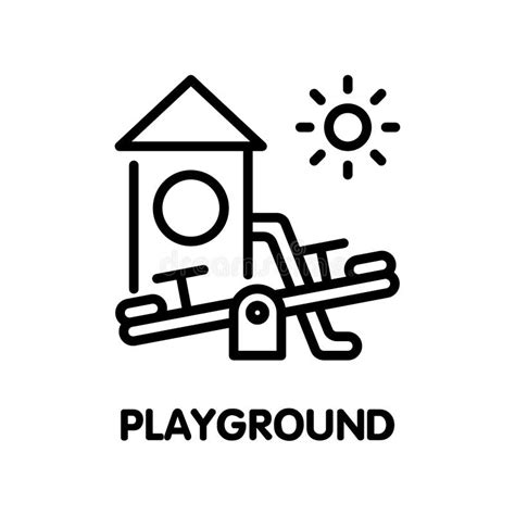 Playground Outline Icon Style Design Illustration On White Background