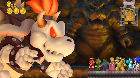 New Super Mario Bros Wii Final Boss Dry Bowser Plant And Ending Youtube
