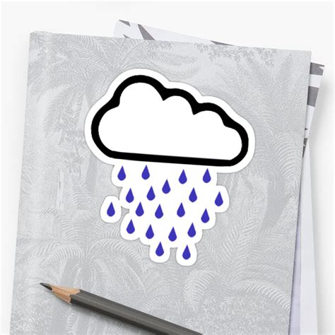 Clouds Rain Stickers By Designzz Redbubble