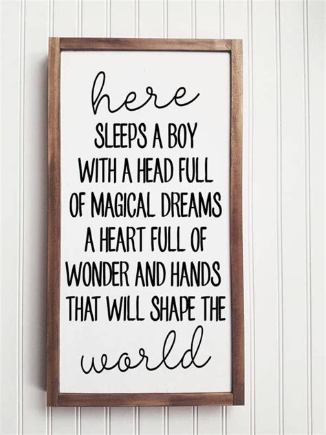 Here Sleeps A Boy Wood Sign Boys Room Boys Nursery Nursery Decor T