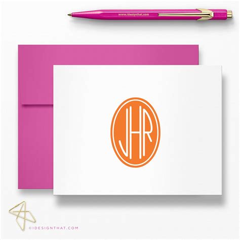 Personalized Stationary Sets Of Monogrammed Notecards And Etsy
