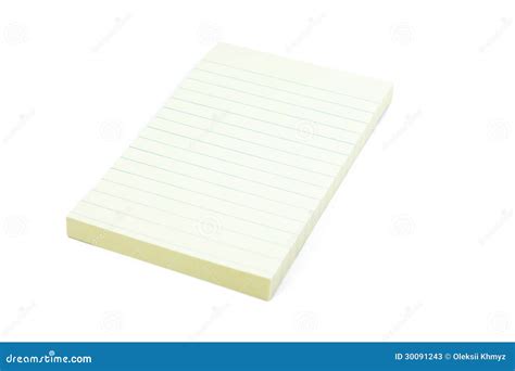 Yellow Notepad Stock Image Image Of Isolated Objects 30091243