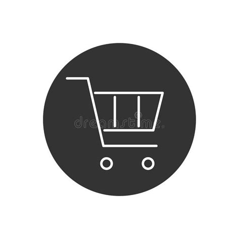 Web Store Shopping Cart Related Line Icon Shape Button Stock Vector