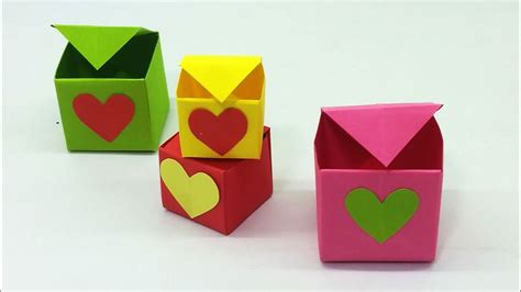 Easy Origami T Box How To Make Paper Box That Opens And Closes