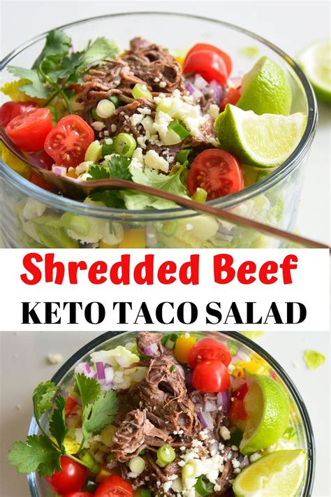 There are all kinds of venison recipes out there. Shredded Beef Keto Taco Salad Recipe | Shredded beef recipes, Salad recipes, Keto taco salad