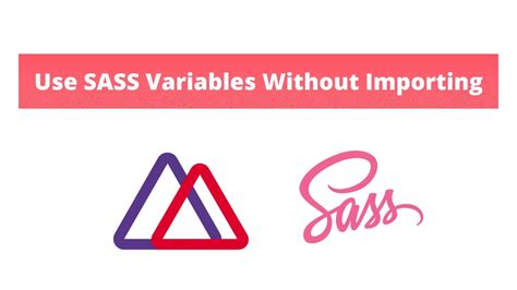 How To Use Sassscss Variables Without Importing Youtube