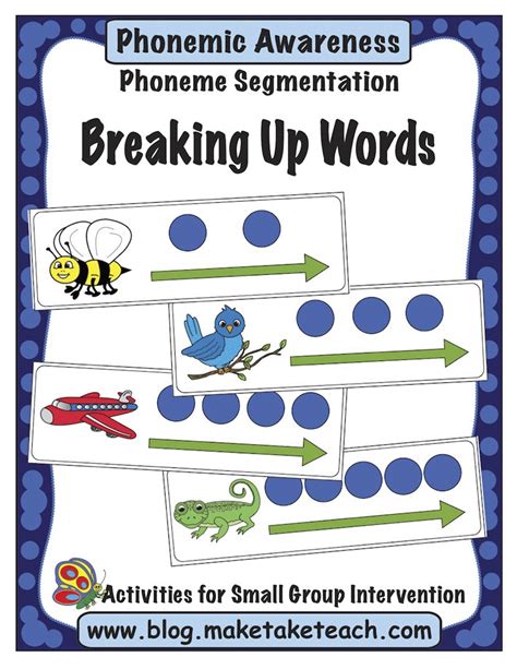 Tools For Teaching Phoneme Segmentation Make Take And Teach