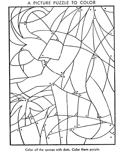 Hidden pictures sheets have color markers marked in the area where the student needs to color, as the student fills in the marked areas with color a shape. Hidden Picture Coloring Page | Fill in the colors to find hidden Jungle Elephant coloring pages ...