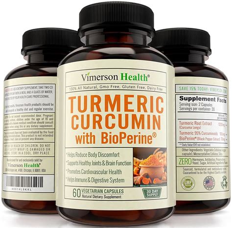 Turmeric Curcumin With Bioperine Anti Inflammatory And Antioxidant