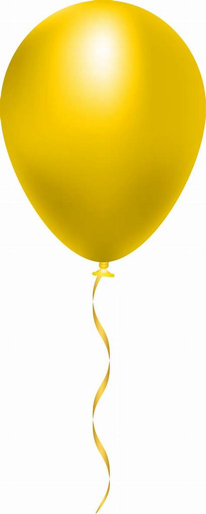 Balloon Yellow Clip Clipart Background Balloons Transparent