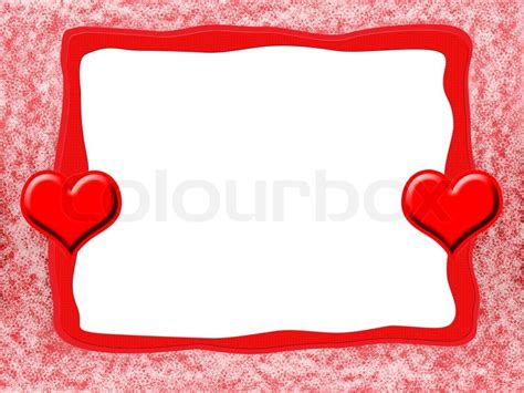 Love Rahmen Mit Roten Herzen Stockfoto Colourbox