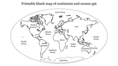 Blank Map Of Continents And Oceans Printable That Are Printable Blank