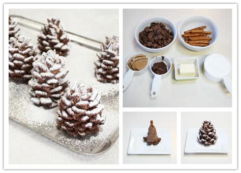 Create your own piping cones out. Cooking Classes - How To Make Easy DIY Snowy Pinecone ...