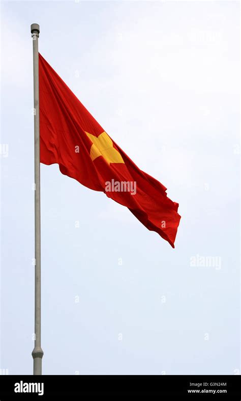 The Vietnamese Flag In Hanoi Vietnam Stock Photo Alamy