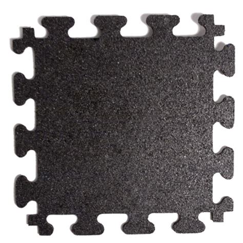 Fanmats Titan Tile Black 18 In X 18 In Rubber Tile Flooring 6 Pack