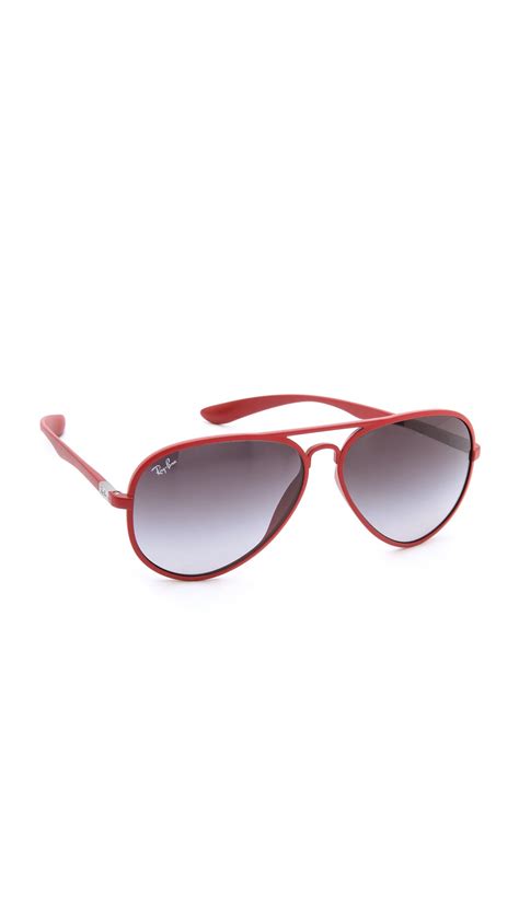 Ray Ban Aviva Liteforce Sunglasses In Red Lyst