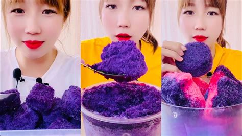 Asmr Purple Ice Eating Youtube