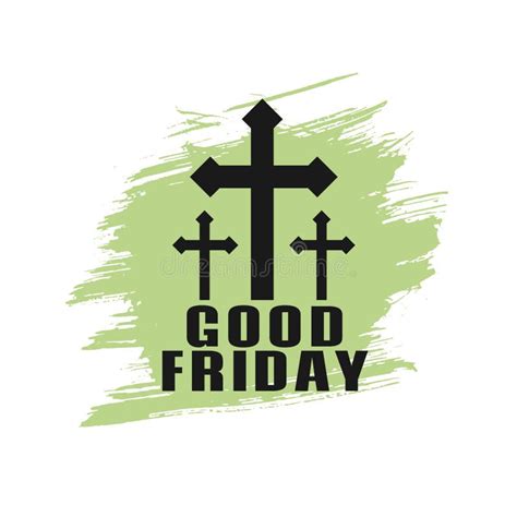 Good Friday Illustration With Three Crosses Stock Vector Illustration