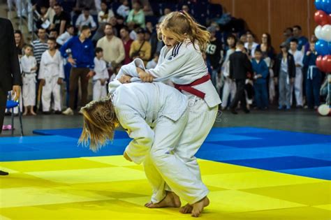 Orenburg Russia 16 April 2016 Girls Compete In Judo Editorial Stock