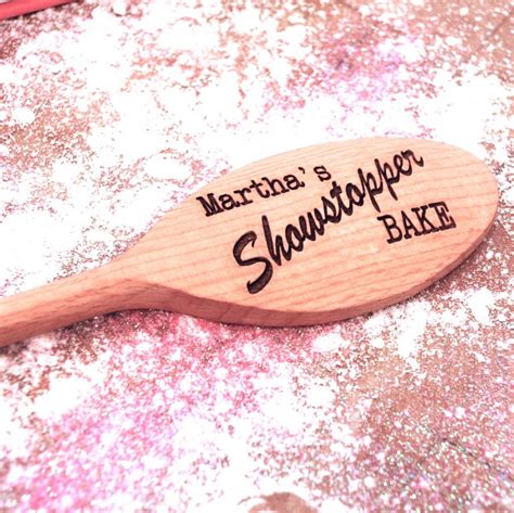 Personalised Showstopper Bake Wooden Spoon By Bespoke And Oak Co