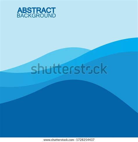 Blue Wave Vector Abstract Background Flat Stock Vector Royalty Free