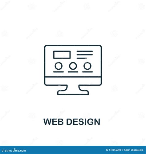 Web Design Icon Thin Outline Style From Design Ui And Ux Icons