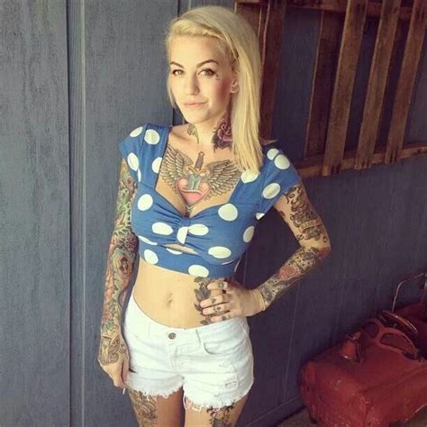 Love Her Chest Tattoo Women Fashion Girl