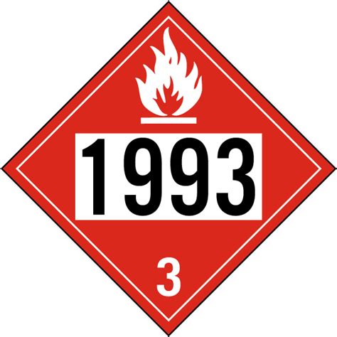 UN 1993 Class 3 Flammable Liquid K5609 By SafetySign Com