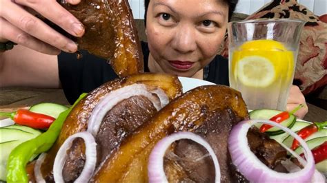 braised pork steak mukbang filipino food mukbang philippines youtube