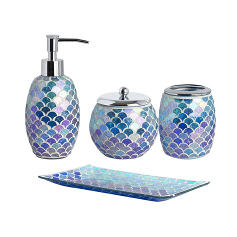 Blue Mosaic Bathroom Accessories Everything Bathroom