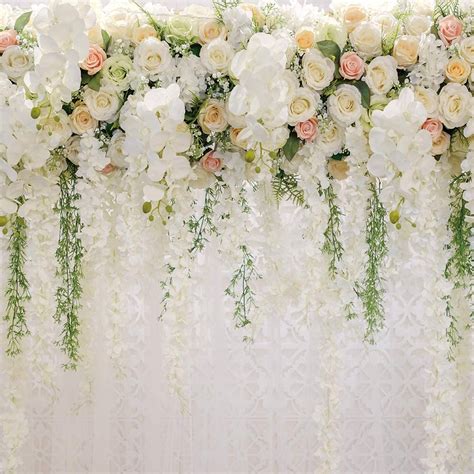 Bridal Shower Square 5x5ft Wedding Floral Wall Backdrop