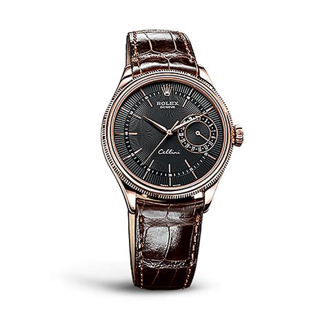 Maybe you would like to learn more about one of these? Rolex Cellini Date 50515 Rose Gold Watch (Black Guilloche) | World's Best