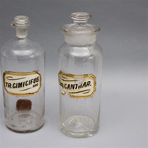 Antique Glass Apothecary Bottles Ebth