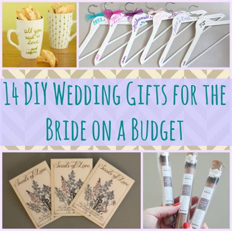 The same $3 favors for a guest list of 30 will cost you under $100. 14 DIY Wedding Gifts for the Bride on a Budget - Cheap Eats and Thrifty Crafts