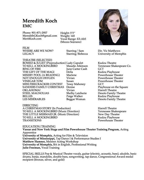 42 Child Acting Resume Example For Your Learning Needs