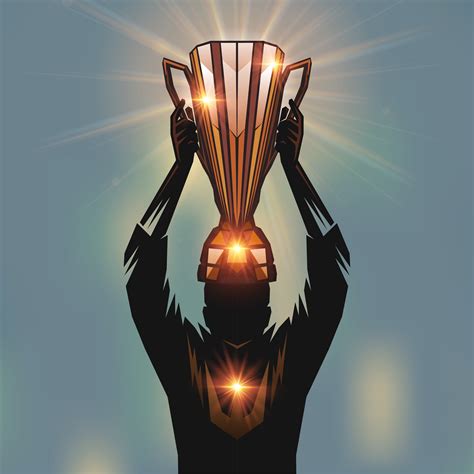 Player Holding Trophy 640546 Vector Art At Vecteezy