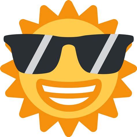 Sunglasses Emoji Clipart Discord Sun Emoji Transparent Background Png