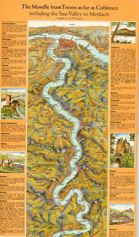The Moselle Panorama And Guide Curtis Wright Maps