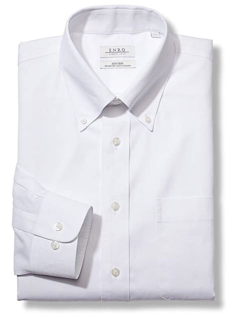 Enro Mens Classic Fit Big Tall Solid Button Down Collar Dress Shirt