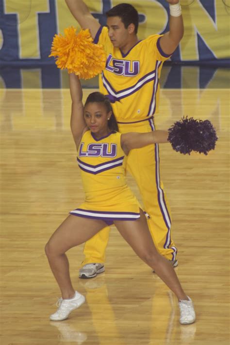Sectourney121265 The Lsu Cheerleaders Cheer During A Time Flickr