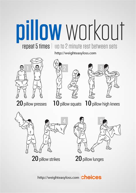 These easy exercise at home will help you get fit and boost energy. Pillow workout - weighteasyloss.com