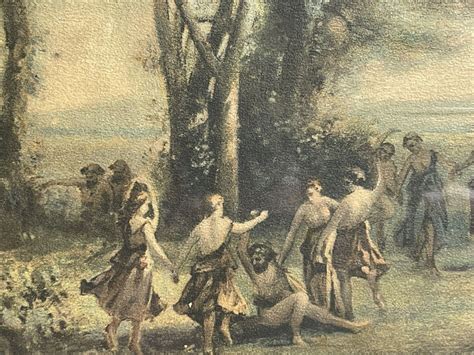 Jean Baptiste Camille Corot Lithograph The Dance Of The Nymphs Ebay