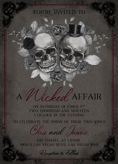 Free Printable Gothic Wedding Invitations