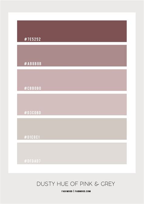 Dusty Pink And Grey Bedroom Color Palette Pink Rose Paint Color