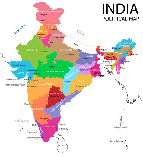 Burzahom In India Political Map India S Political Map Showing