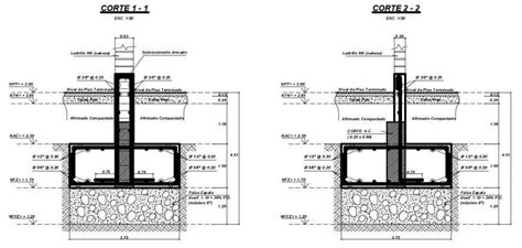 Column Footing Design Rcc Structure Cad Drawing Cadbull