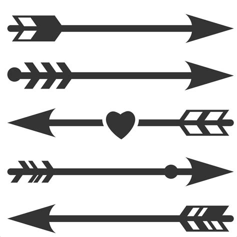 Vinyl Wall Decals Assorted Arrow Designs Set Of 5 Arrow Stencil