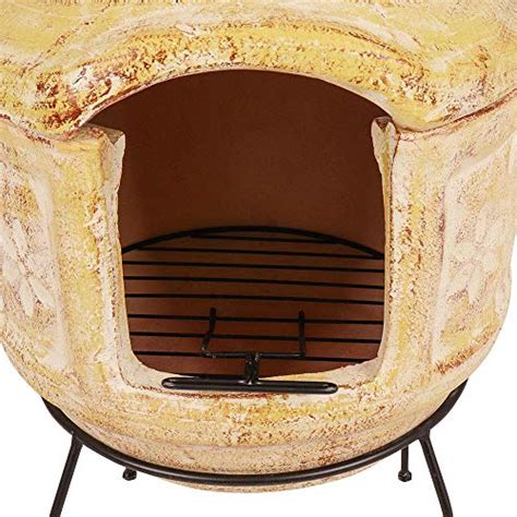Wido Clay Terracotta Pizza Chiminea Oven Log Burner Garden Outdoor