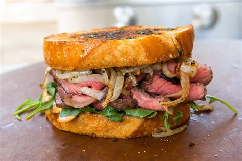 Garlic Bread Steak Sandwich — Sam The Cooking Guy