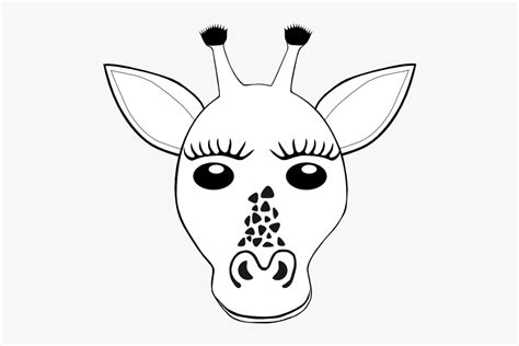 Girrafe Drawing Face Giraffe Face Coloring Pages Transparent